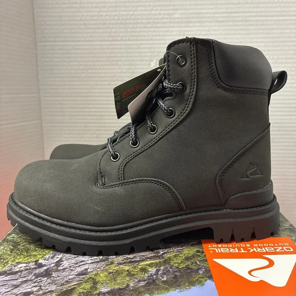 Ozark Trail New Size US 7 Men's Boots Troy II Black Hunting Hiking Outdoor